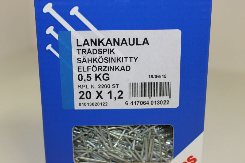 Langoitusnaula sähkösinkitty 0,5 kg